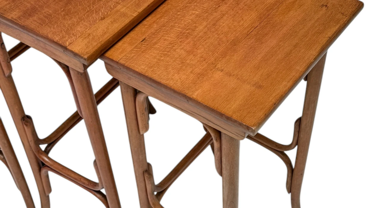 Vienna Secession Bentwood Nesting Tables by Michael Thonet for Thonet, 1900s